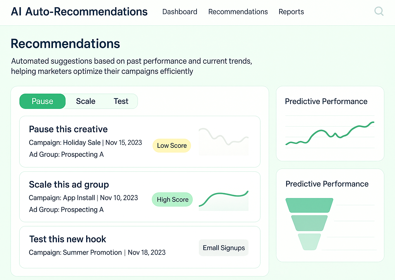 AI Auto-Recommendations screenshot